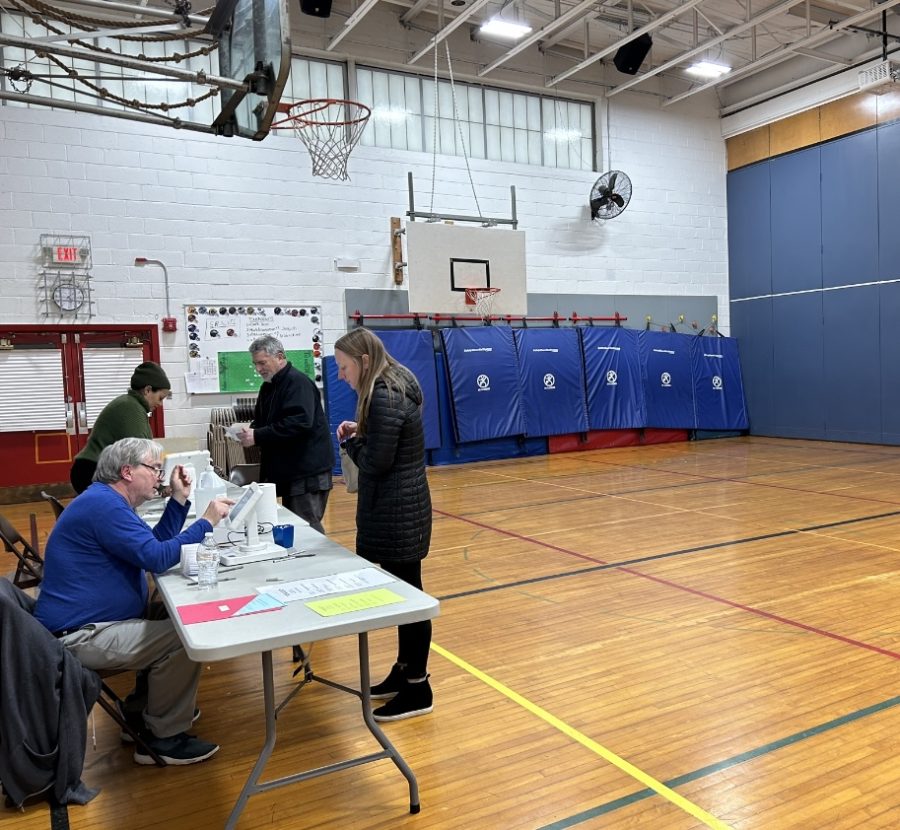 Residents of Bridgewater vote at Adamsville Primary School on March 14.