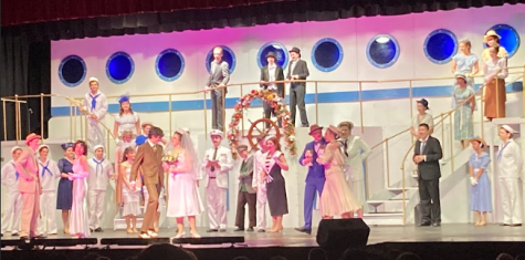 Students perform the musical Anything Goes in the BRHS auditorium. (Courtesy of Sophia Mendoza)