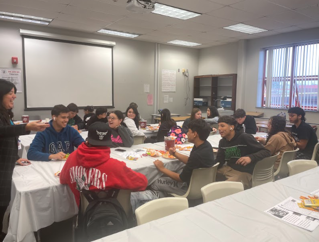 ESL students celebrate Thanksgiving with a feast