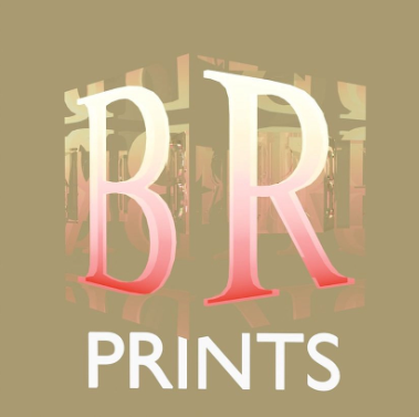 BR Prints club logo uses an angular style.