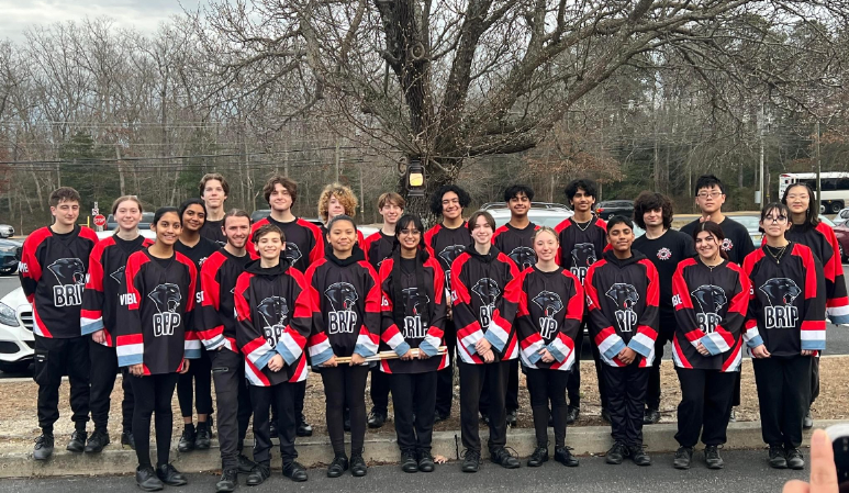 The indoor percussion team competed at Trumbull. 