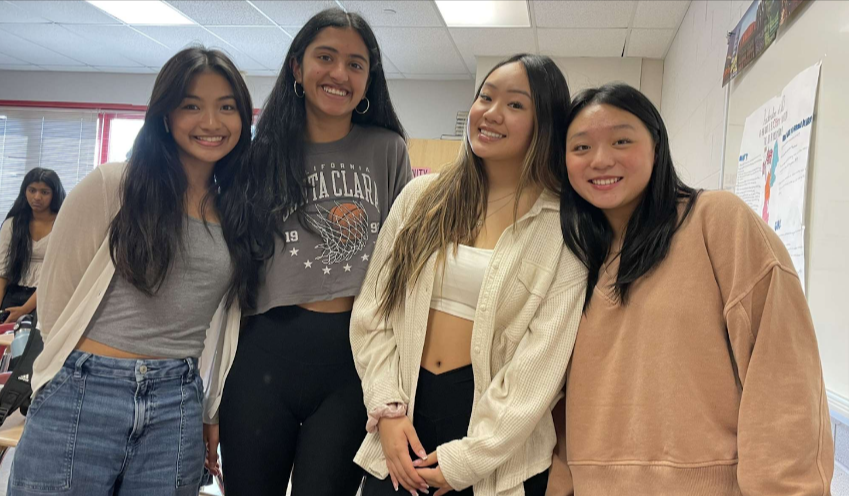 Finance Club officers in order of left to right: Olivia Velasquez, Anshita Jaiswal, Lillian Zhou, Crystal Chen. 
