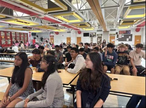 New and returning French Honor Society members listened to the introductory presentation