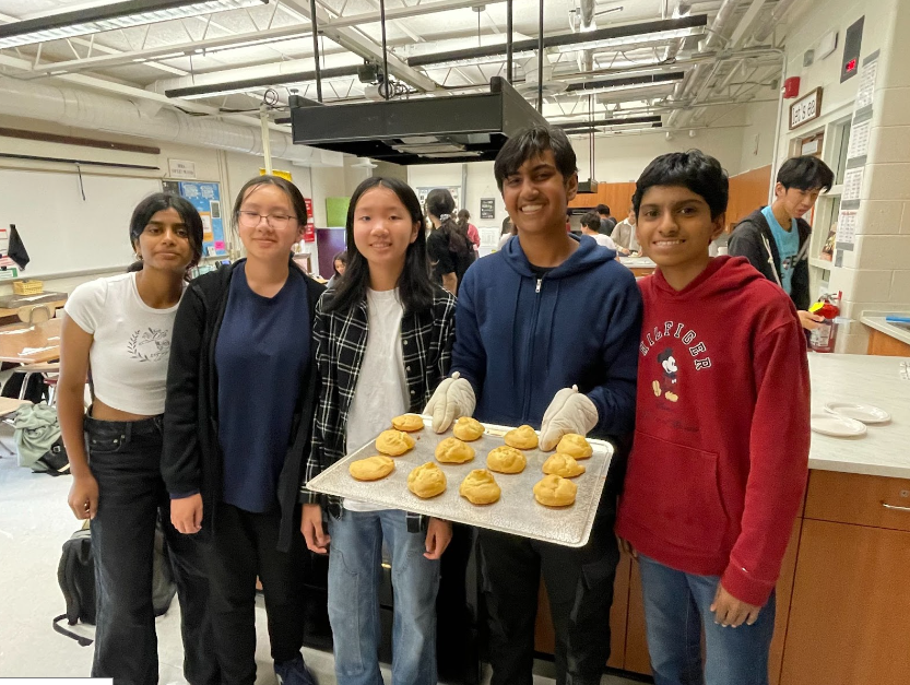 Students enjoyed the entire baking process of making profiteroles.