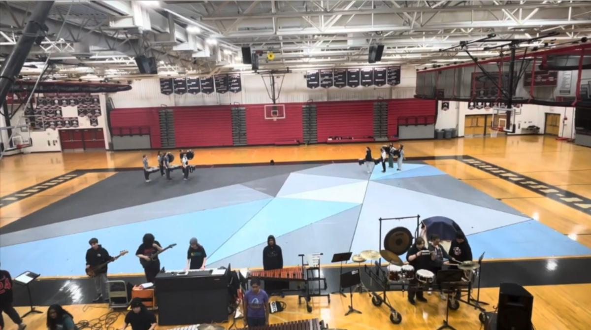 Indoor Percussion rehearsing intro music