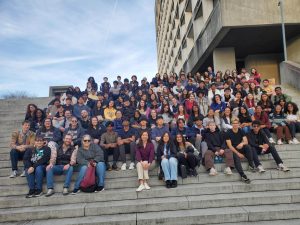 Orchestra students visit UMass Amherst for a clinic led by the university's conductor.
