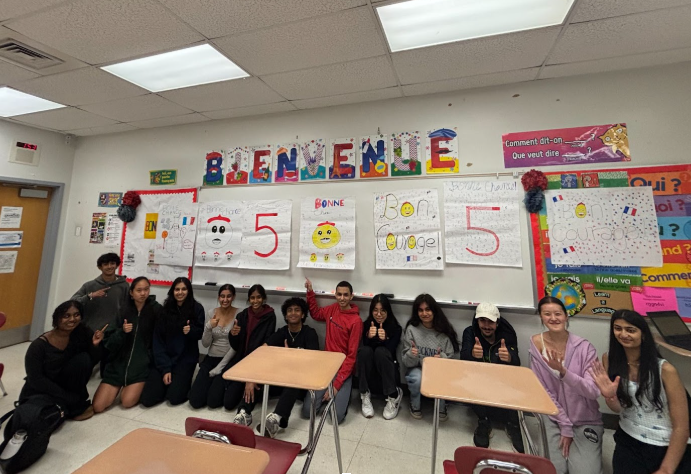 AP French students enjoyed a breakfast prior to taking their AP French exam.