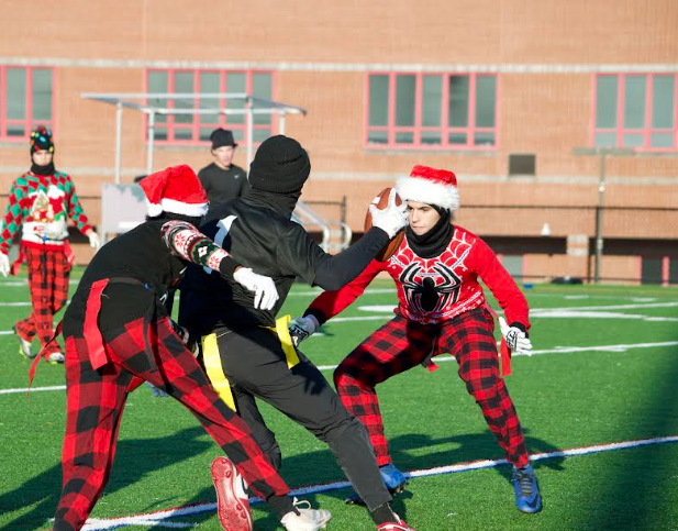 Students competed against one another in teams at the Turkey Bowl.