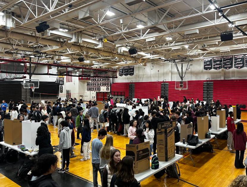 Hundreds of students attended the club fair hosted by the National Honor Society.