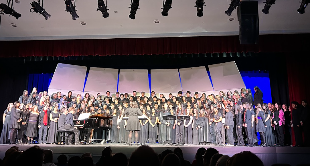All combined choirs performing "Ding Dong Merrily on High".