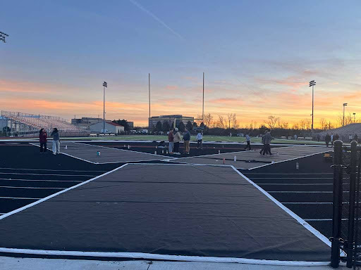 John Basilone Memorial Field as the winter season begins. (Gnanasree Malireddy)