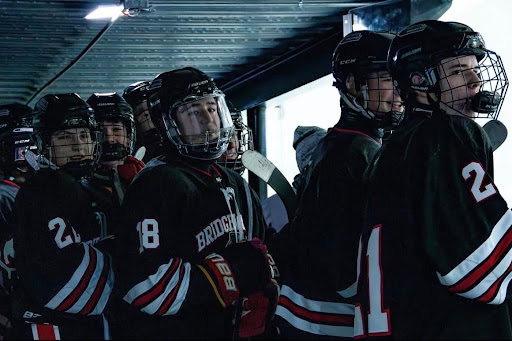 The Bridgewater-Raritan Boys Hockey Team prepares to play (BRHS Boys Hockey Instagram).