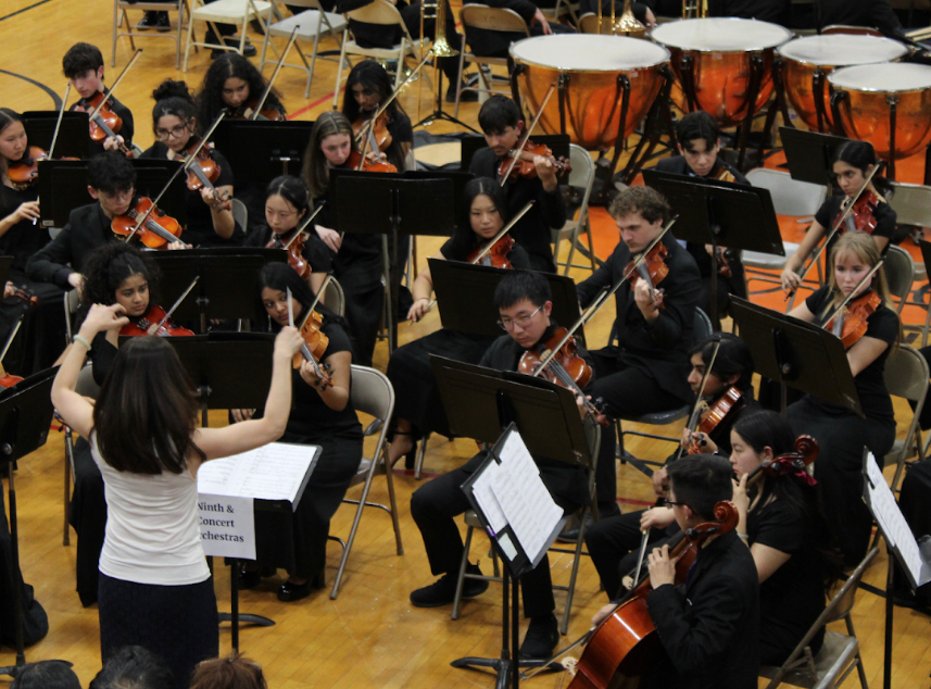 The orchestra festival featured musicianship from several grade levels.